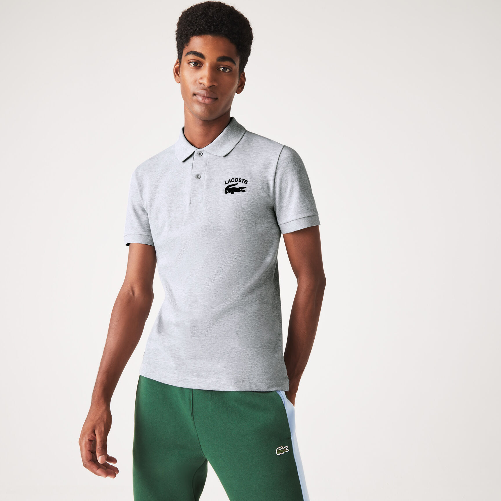 Men's Lacoste Branded Stretch Mini Piqu&eacute; Polo