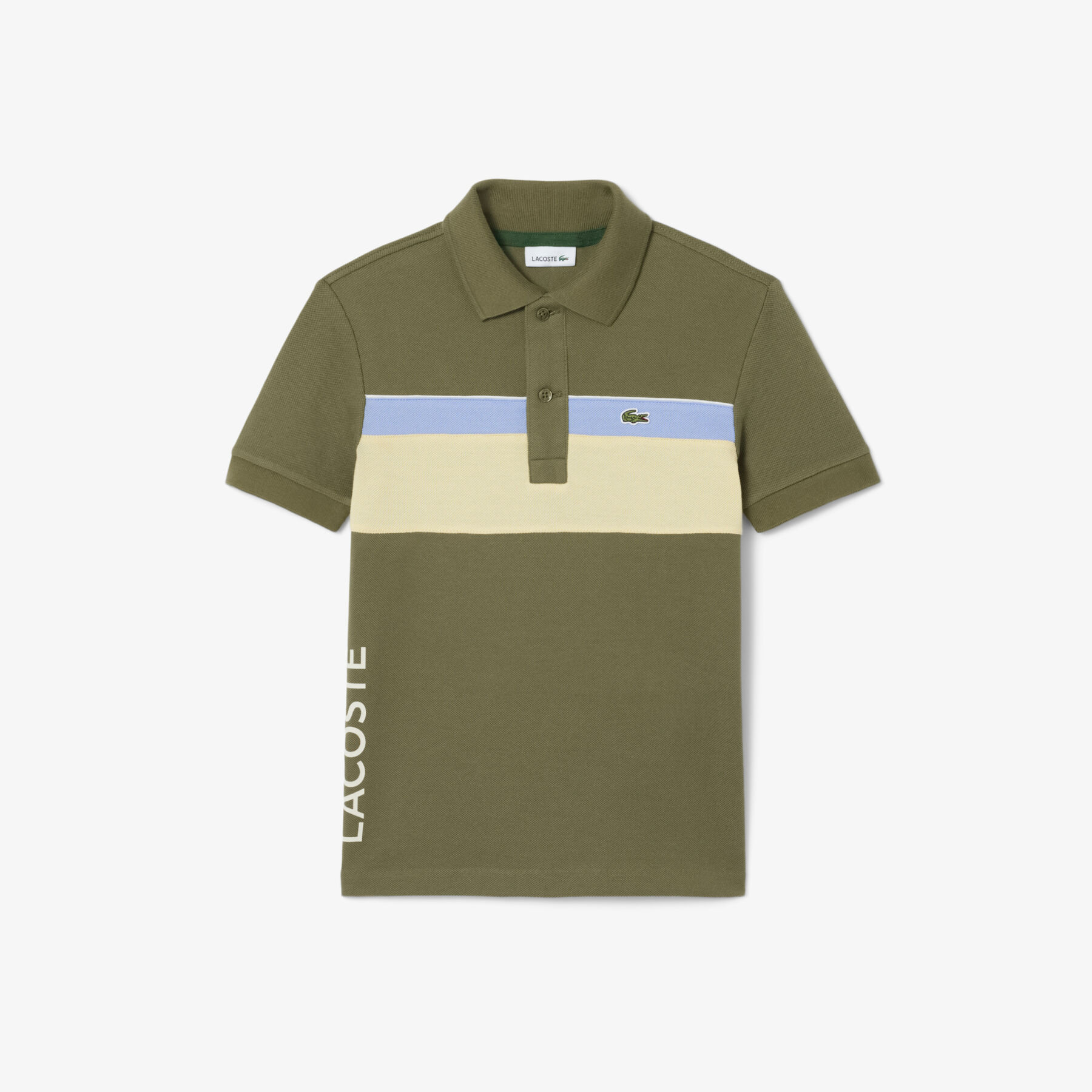 lacoste colour block pique polo shirt