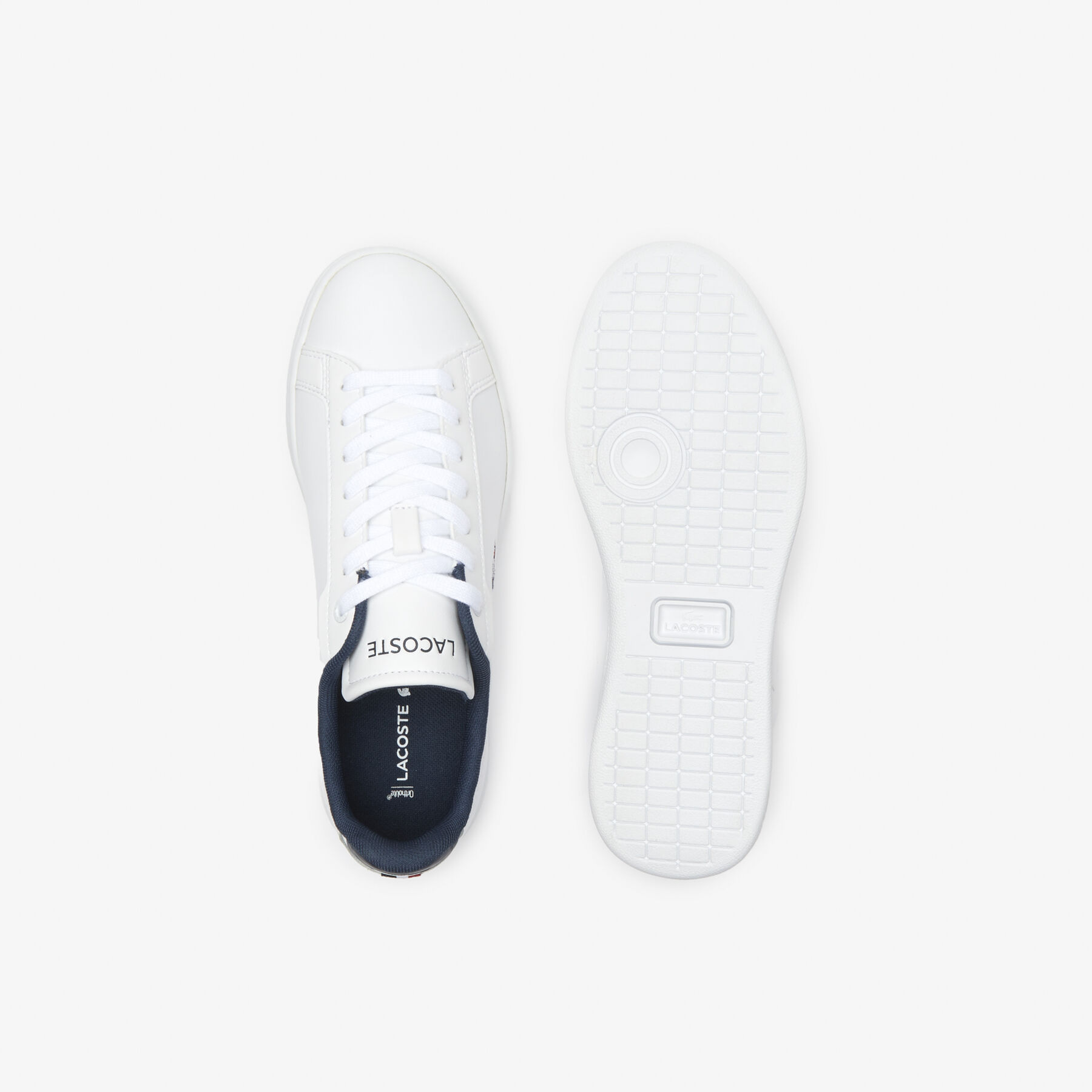 women s lacoste carnaby pro leather tricolour trainers