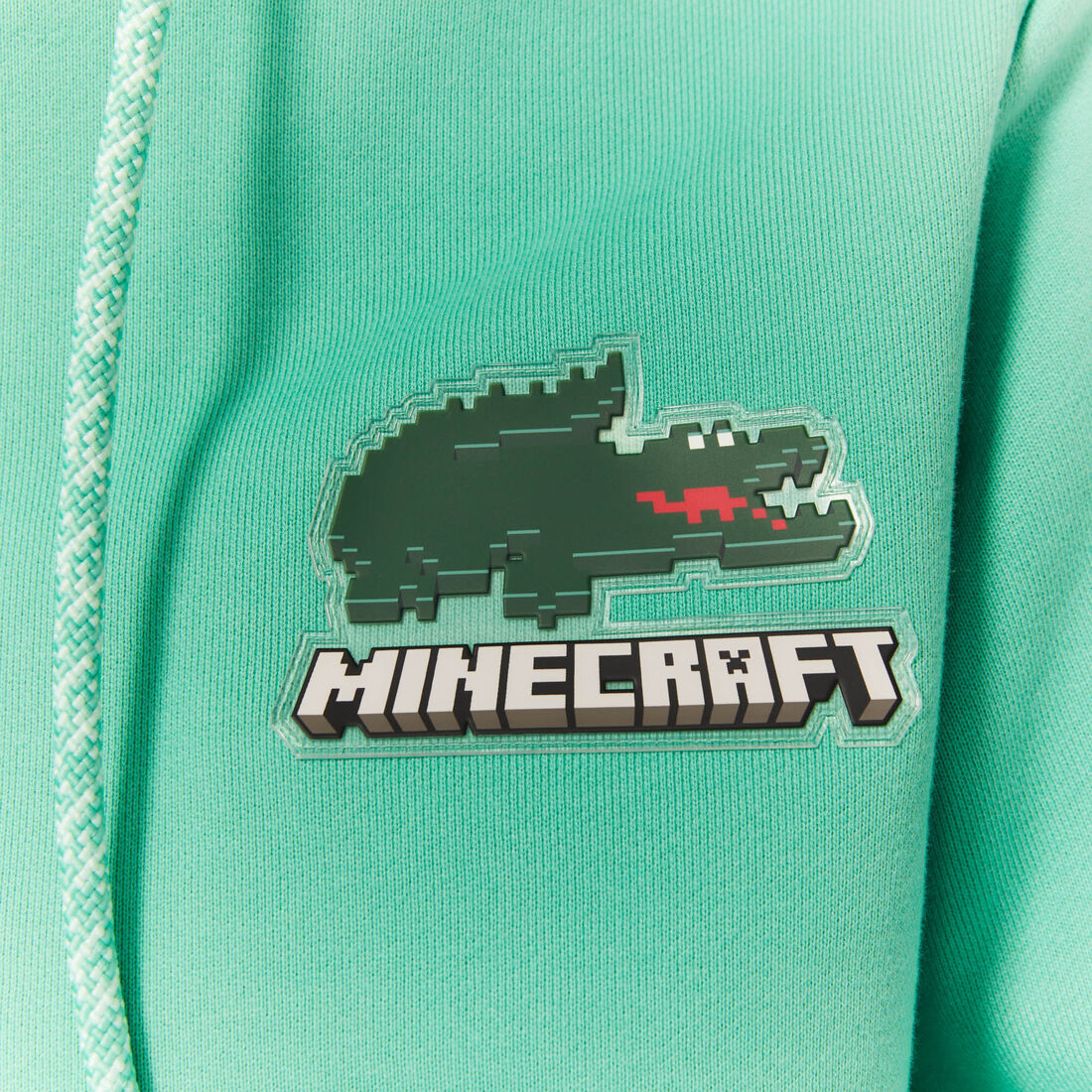 Unisex Lacoste x Minecraft Hooded Cotton Fleece Hoodie Unisex Lacoste x Minecraft Hooded Cotton Fleece Hoodie