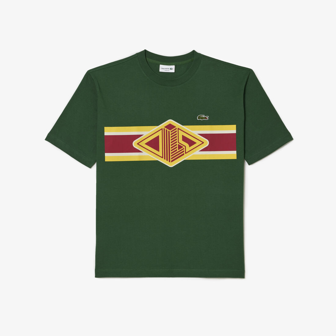 Men’s Lacoste Round Neck Loose Fit Printed T-shirt