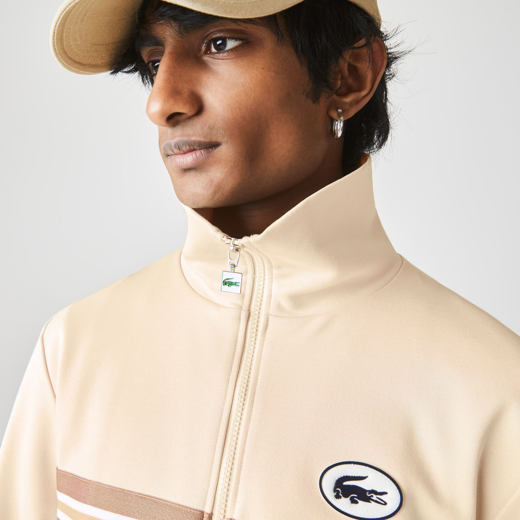 Men’s Heritage Striped Band And Badge Zip Sweatshirt lacoste men s heritage striped band and badge zip sweatshirt