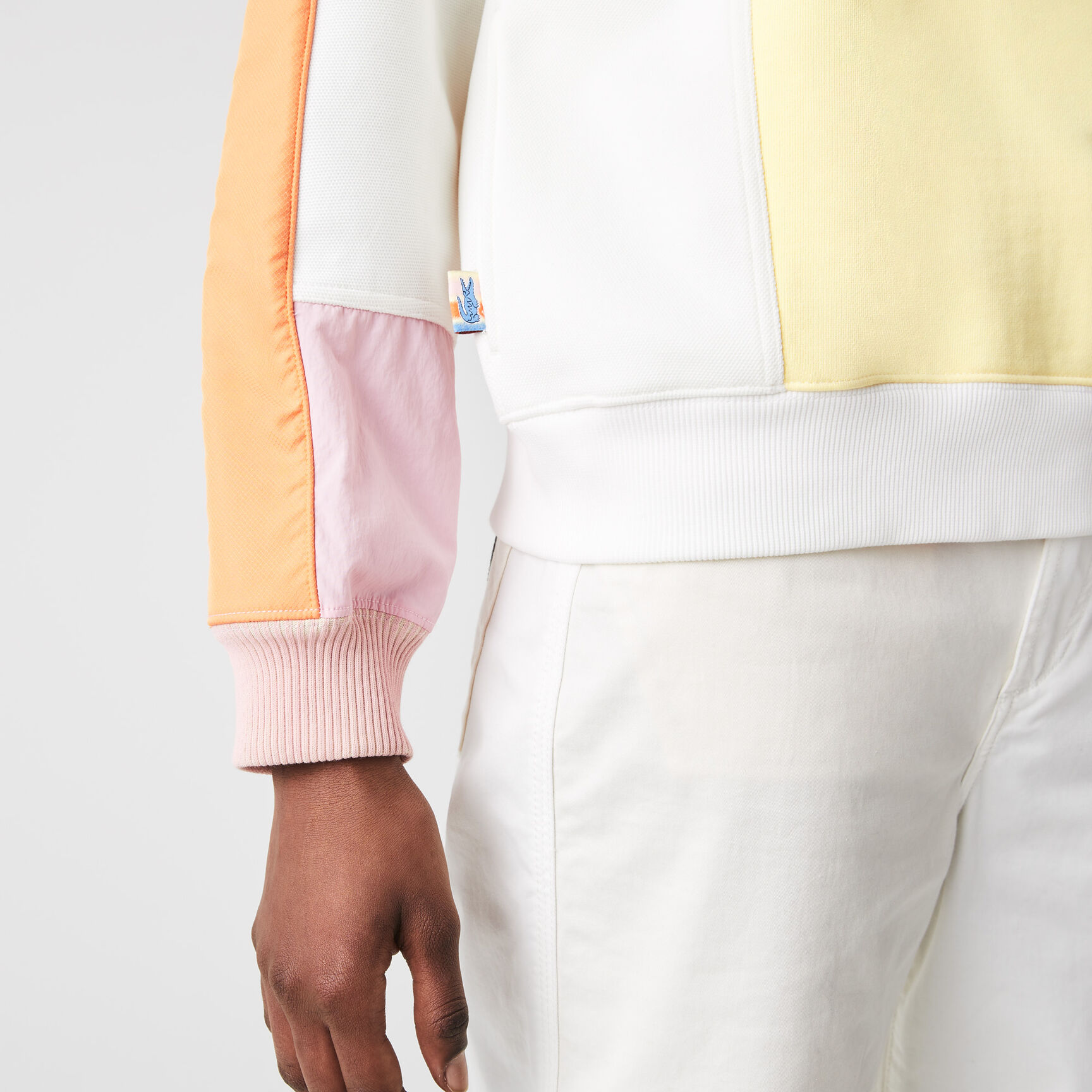 Women's Lacoste L!VE Hooded Colour-block Fleece Hoodie Women's Lacoste L!VE Hooded Colour-block Fleece Hoodie