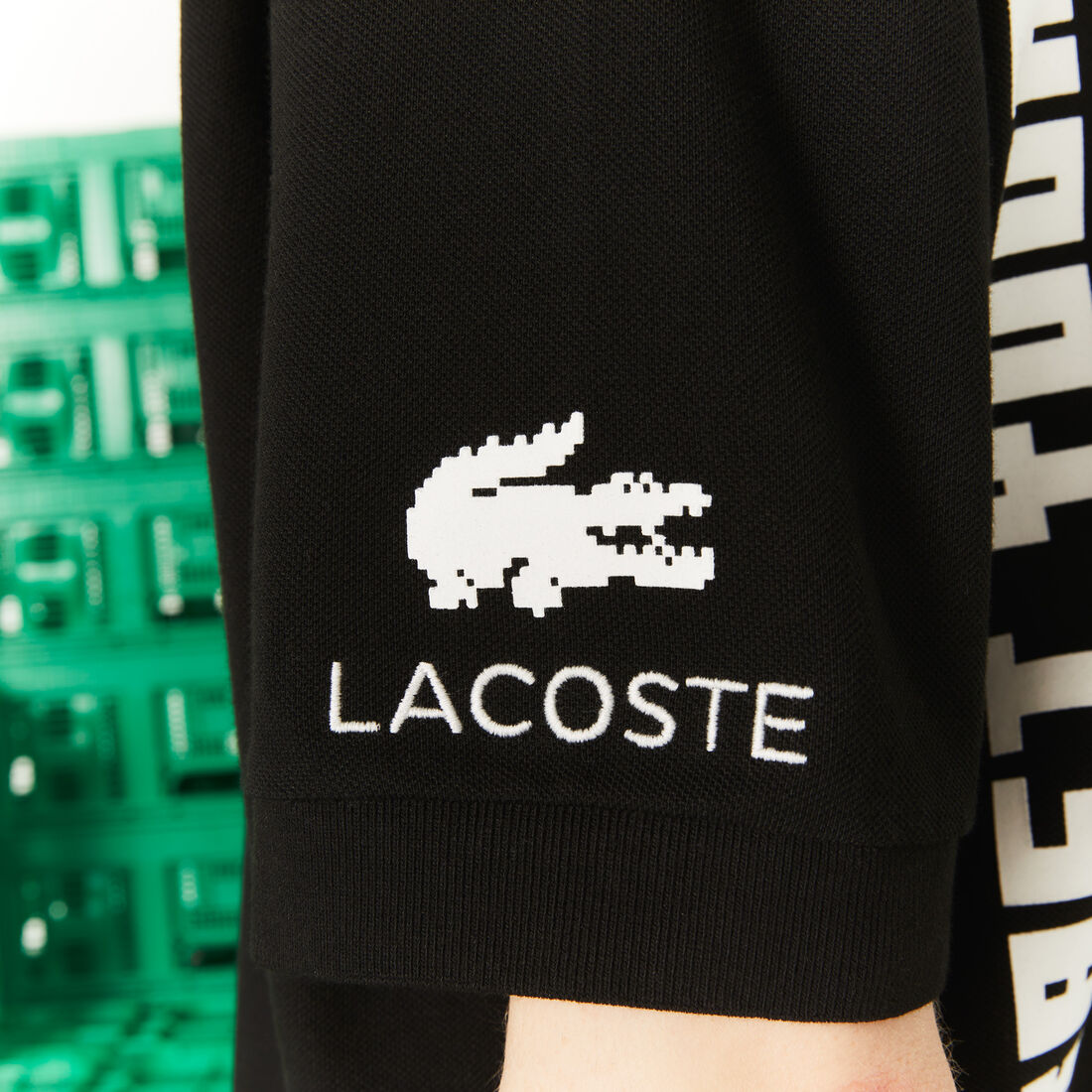 Men's Lacoste L!VE x Minecraft Loose Fit Organic Cotton Polo Shirt Men's Lacoste L!VE x Minecraft Loose Fit Organic Cotton Polo Shirt