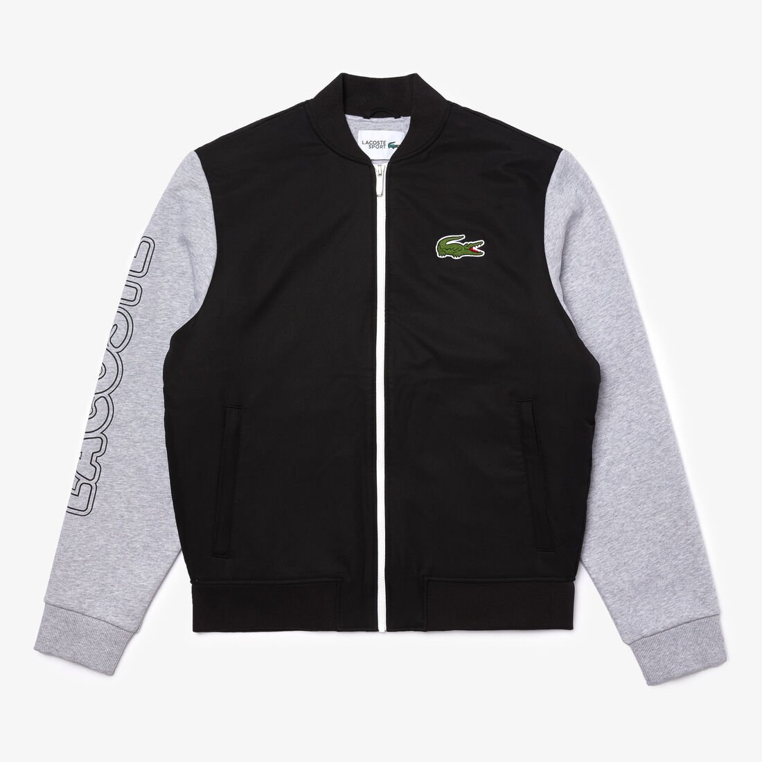 Men's Lacoste SPORT Two-Tone Print Fleece Zip Teddy Jacket Men's Lacoste SPORT Two-Tone Print Fleece Zip Teddy Jacket