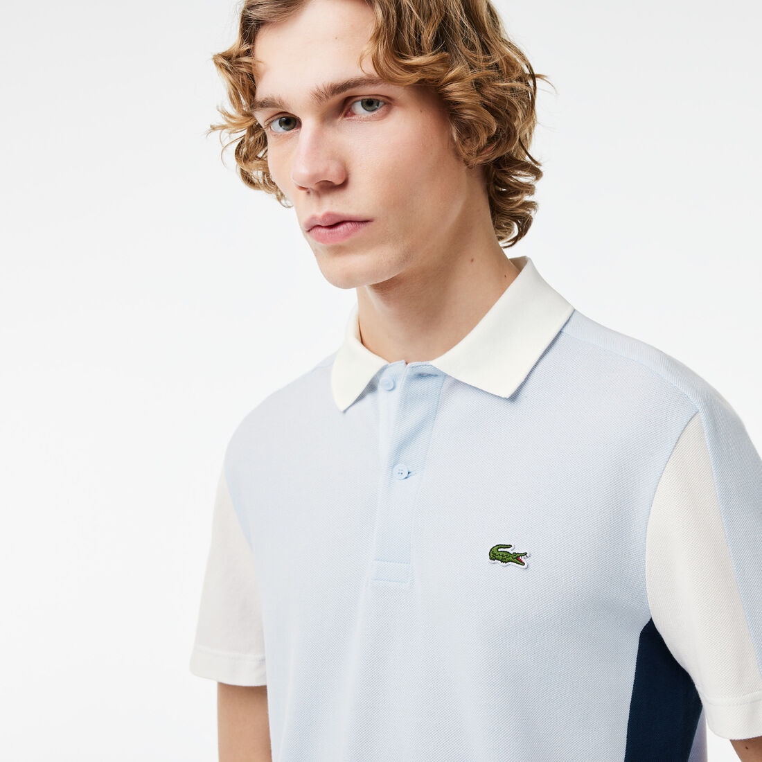 Cotton Pique Colourblock Polo Shirt Cotton Pique Colourblock Polo Shirt