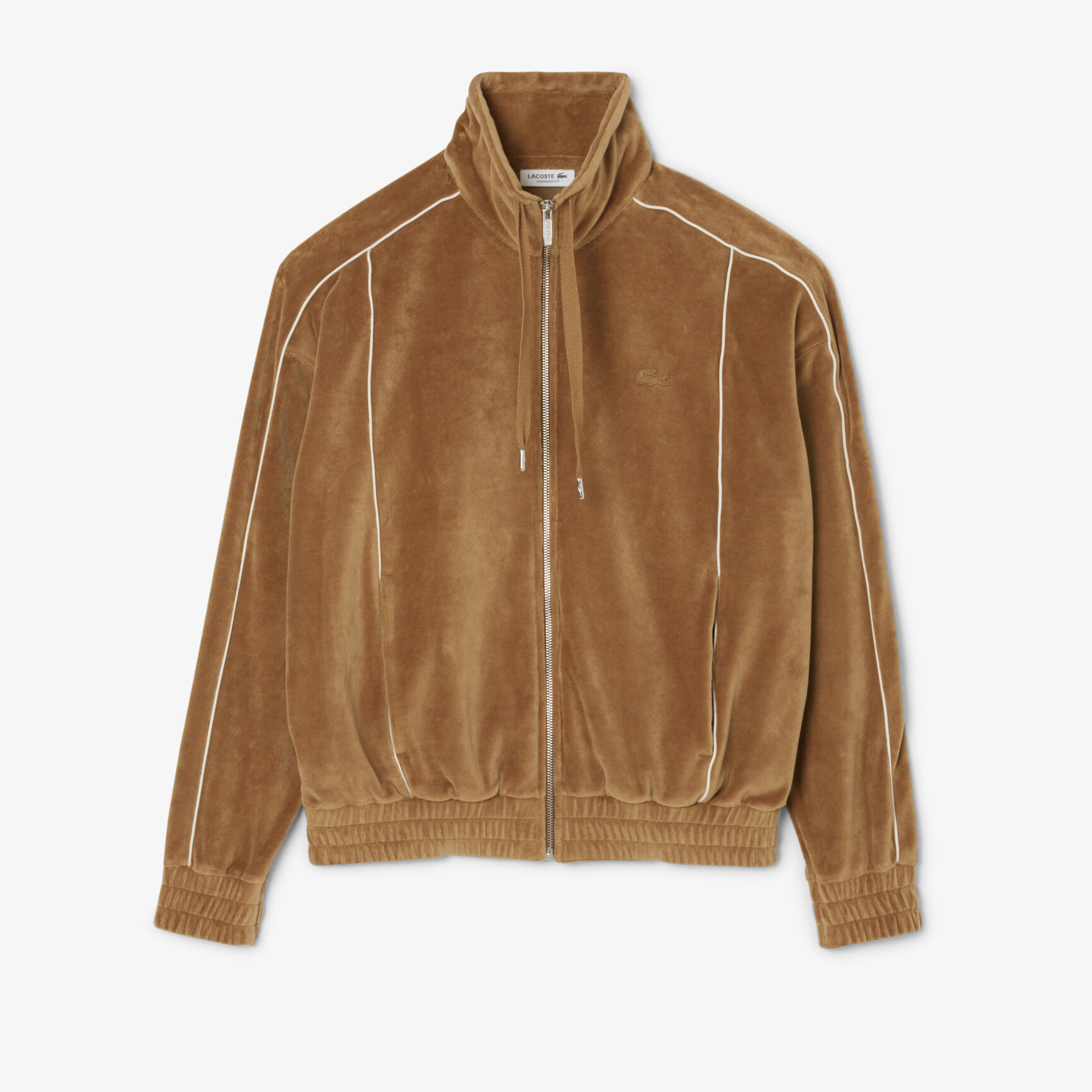 سويت شيرت مخملي بسحاب كبير الحجم