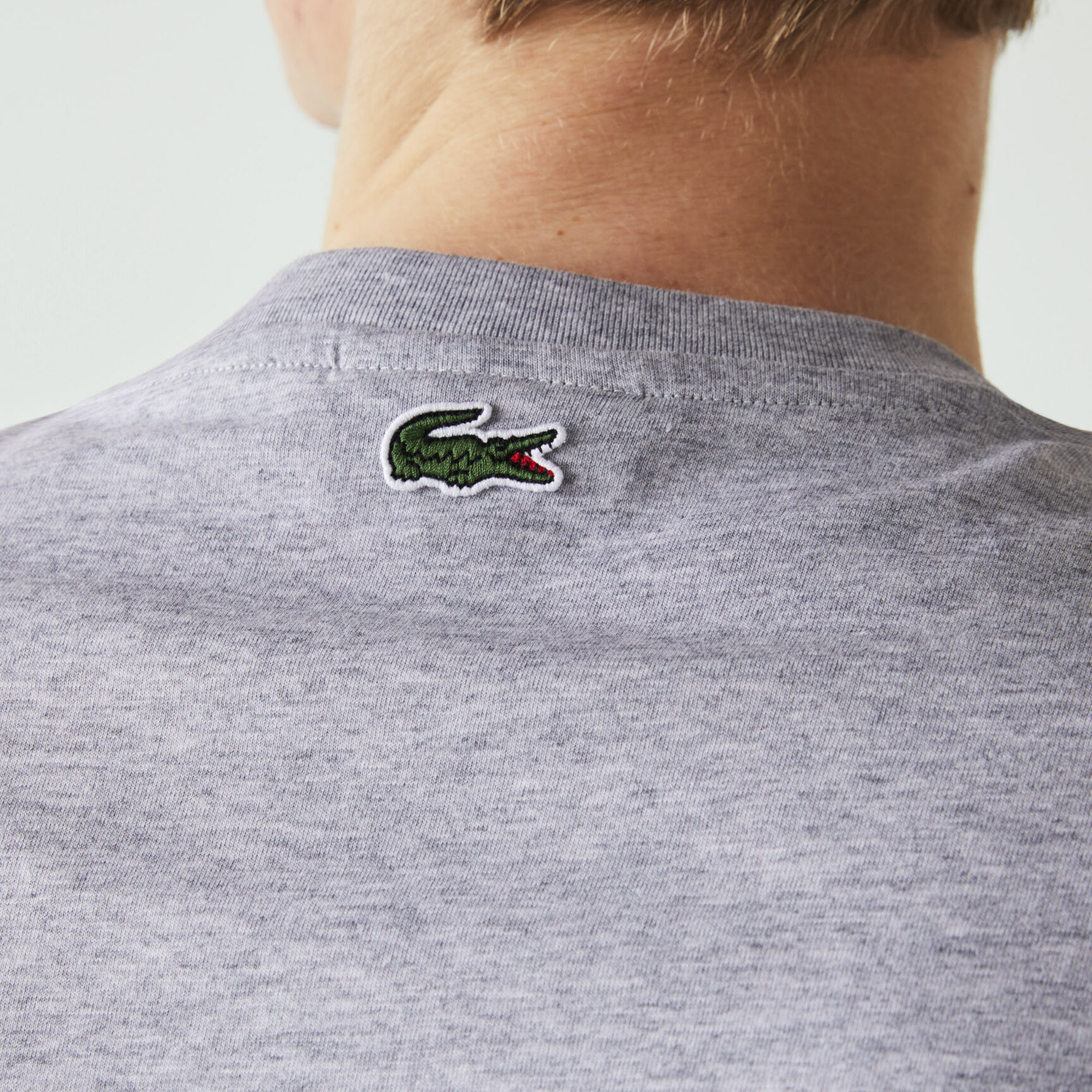 Men&rsquo;s Crew Neck Crackled Logo Print Cotton T-shirt