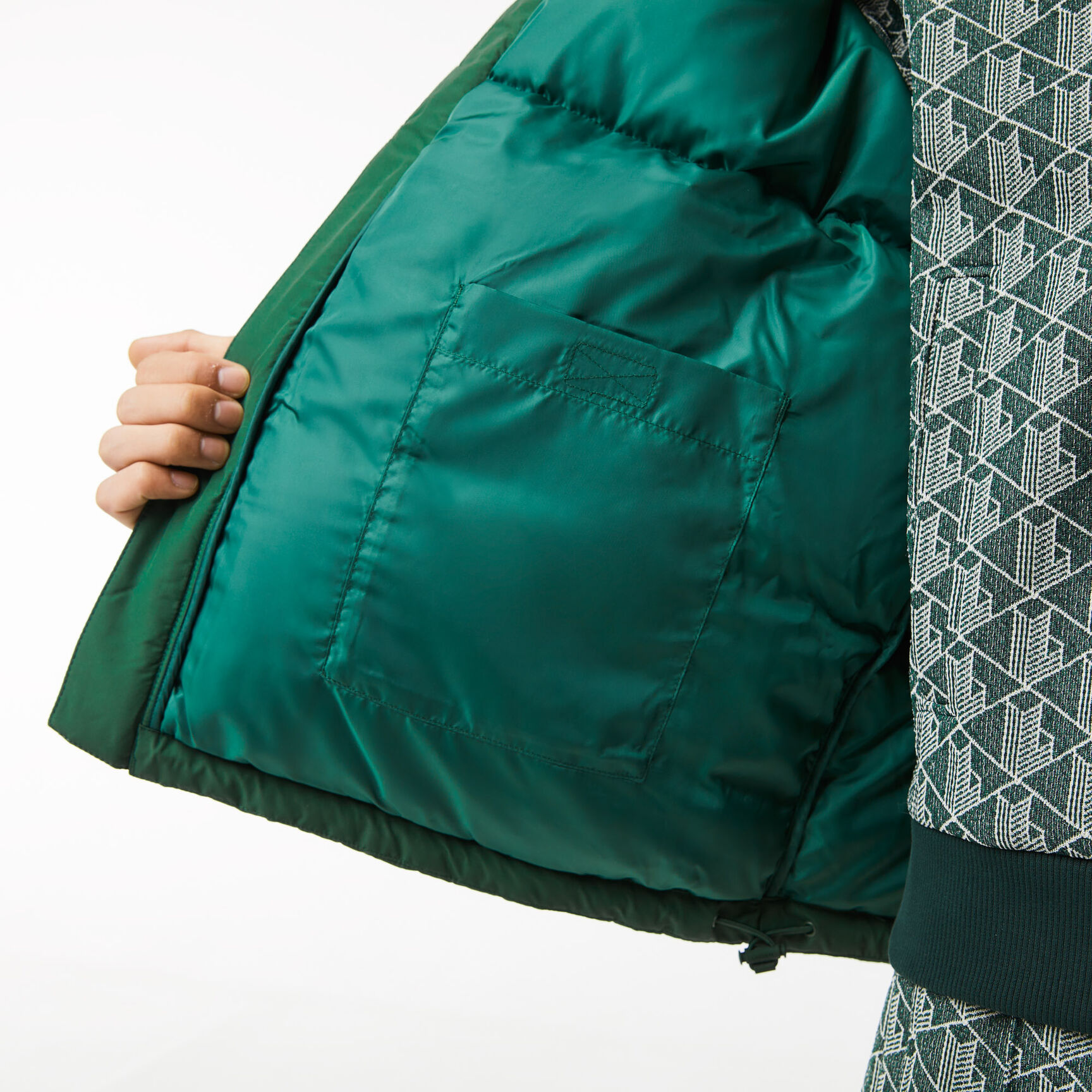 Men's Lacoste Quilted Water-Repellent Short Jacket Men's Lacoste Quilted Water-Repellent Short Jacket