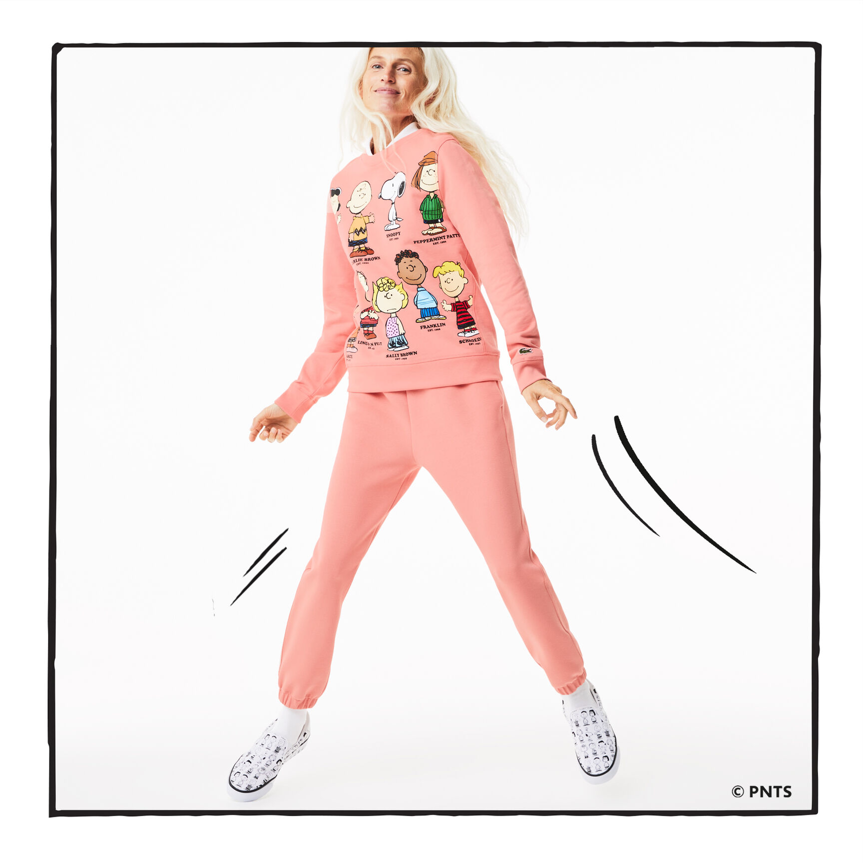 Women's Lacoste x Peanuts Crew Neck Organic Cotton Sweatshirt Women's Lacoste x Peanuts Crew Neck Organic Cotton Sweatshirt