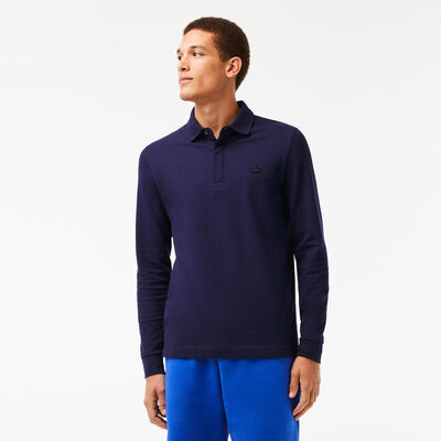 Smart Paris Long Sleeve Stretch Cotton Polo Shirt