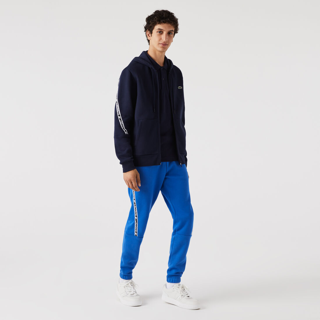Men's Lacoste Printed Bands Hooded Zip Sweatshirt Men's Lacoste Printed Bands Hooded Zip Sweatshirt