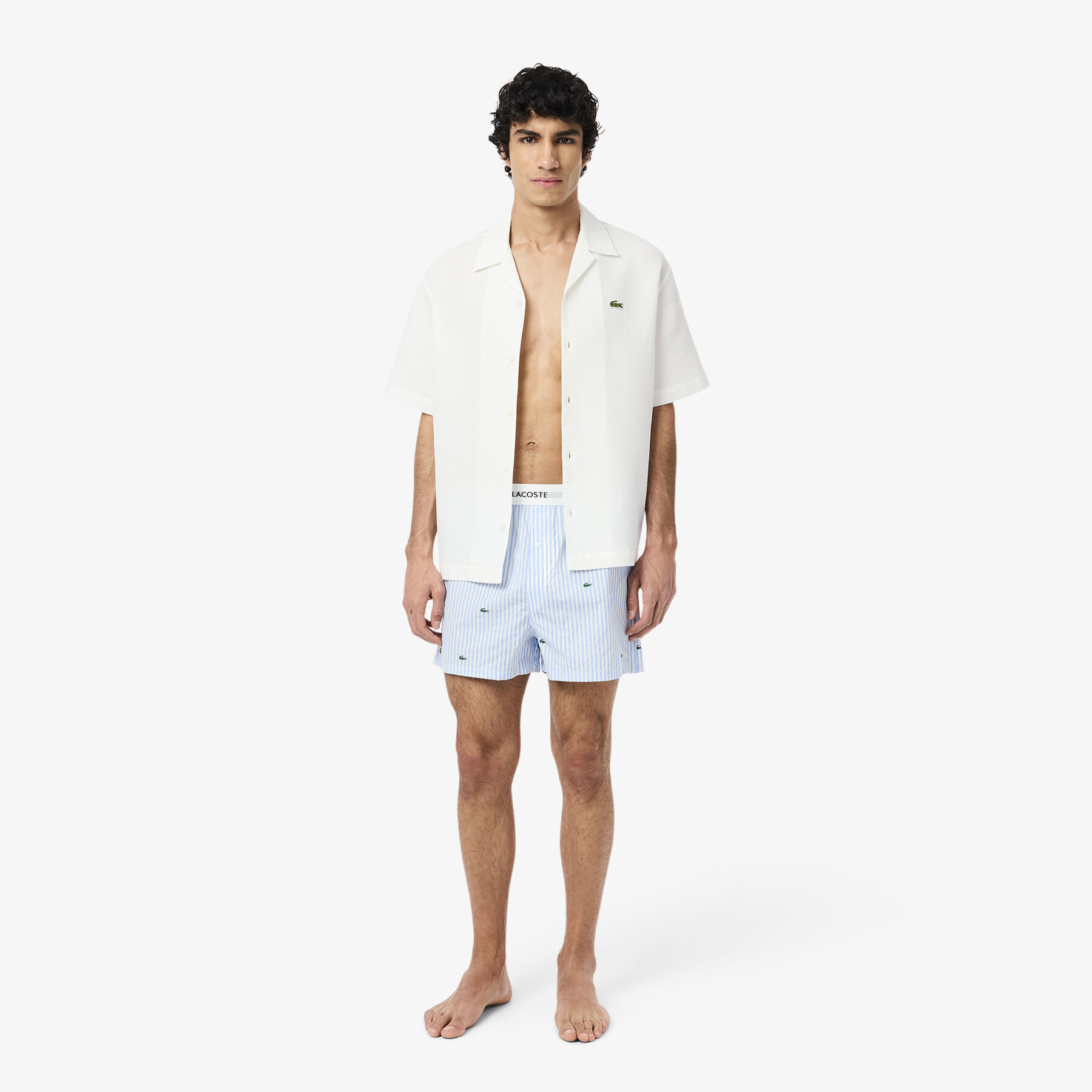 3-Pack Cotton Weave Boxers lacoste 3 pack cotton weave boxers