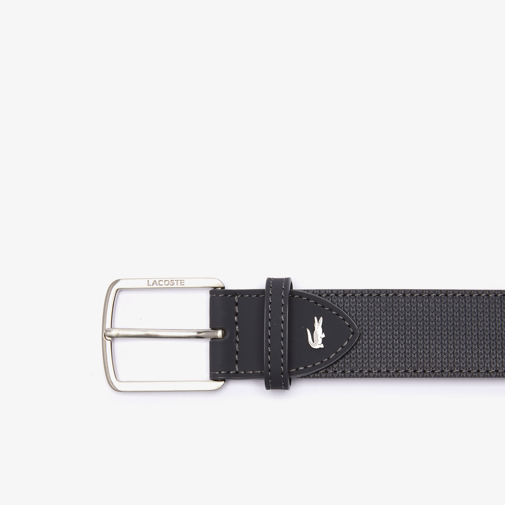 Men's Lacoste Engraved Buckle Reversible Piqué Leather Belt Men's Lacoste Engraved Buckle Reversible Piqué Leather Belt