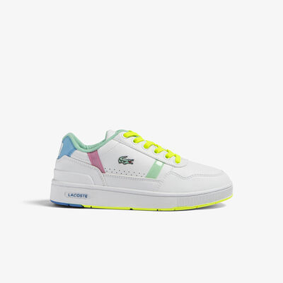 Children's Lacoste T-clip Synthetic Colour Pop Trainers