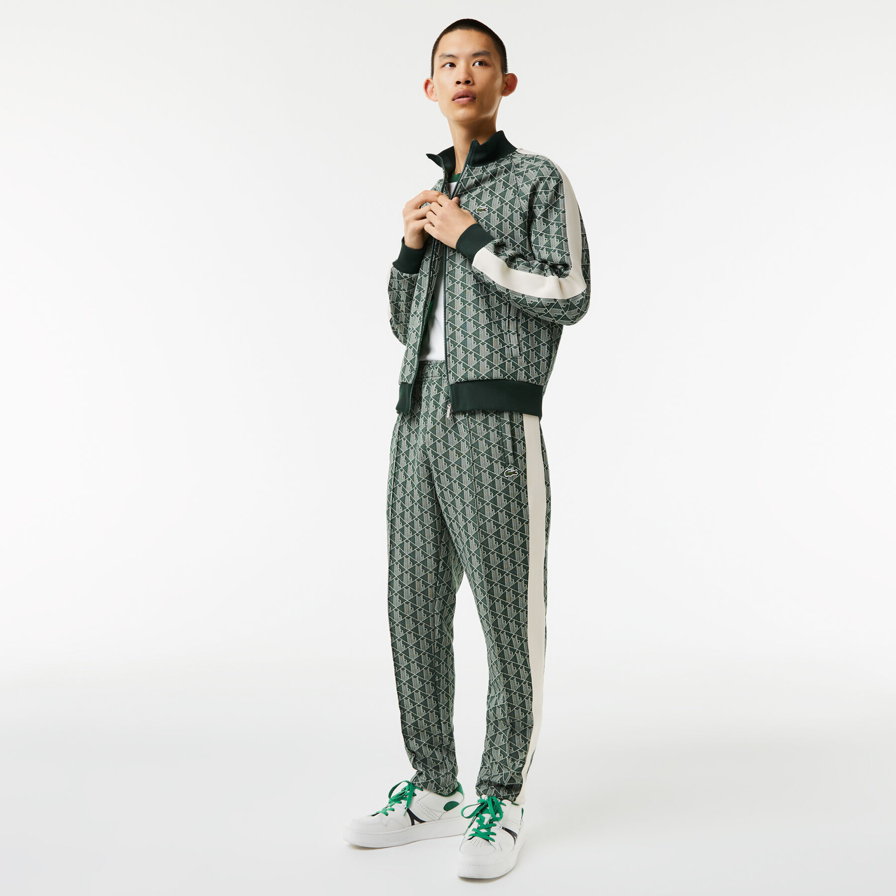 Men's Lacoste Monogram Print Trackpants men s lacoste monogram print trackpants