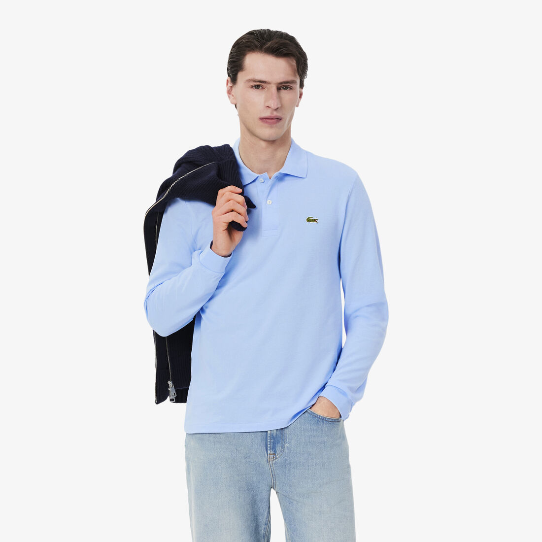Classic Fit Long Sleeved L.12.12 Polo Shirt