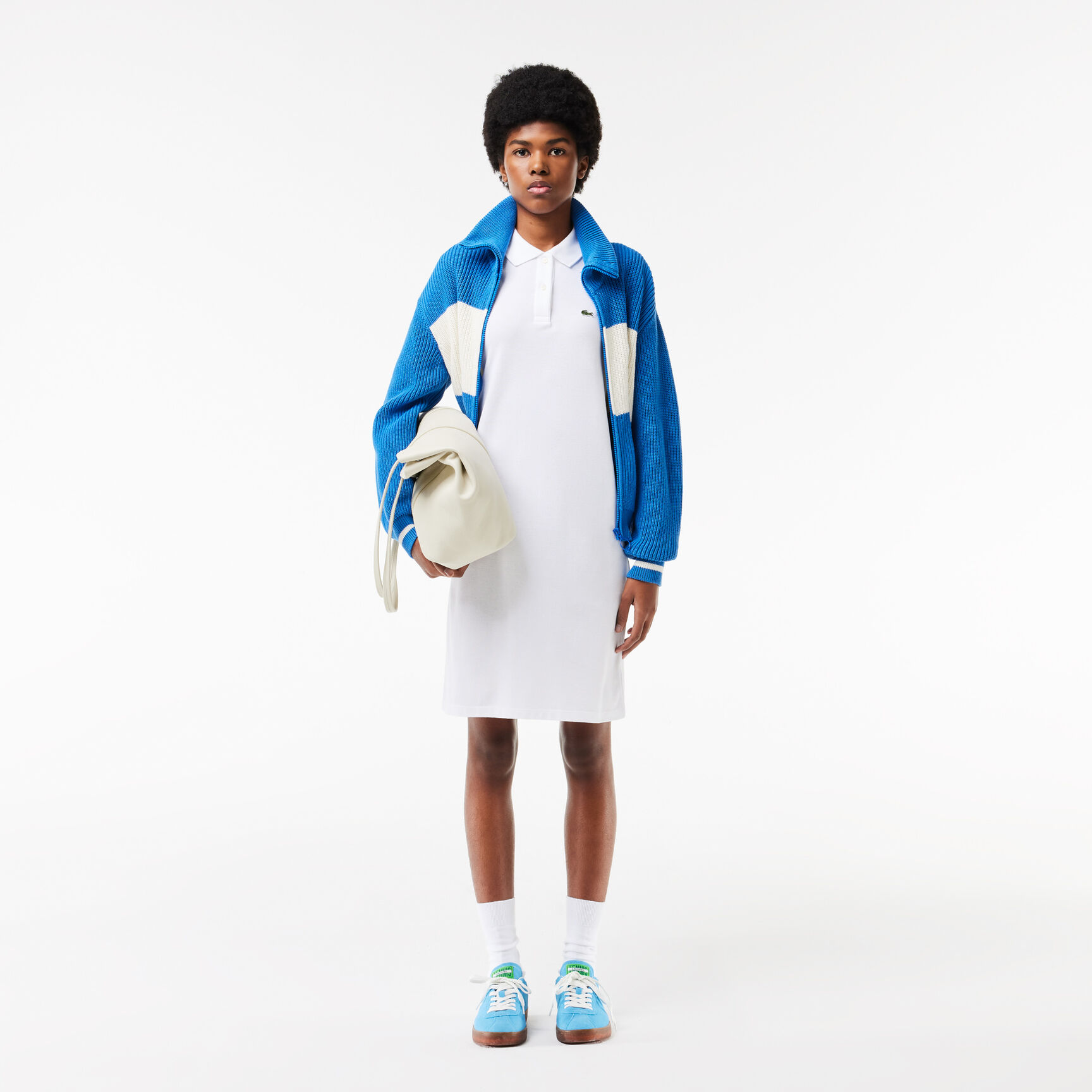 فستان بولو نسيج بيكيه للنساء فستان بولو نسيج بيكيه للنساء