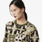 lacoste crew neck wool jacquard graphic sweater