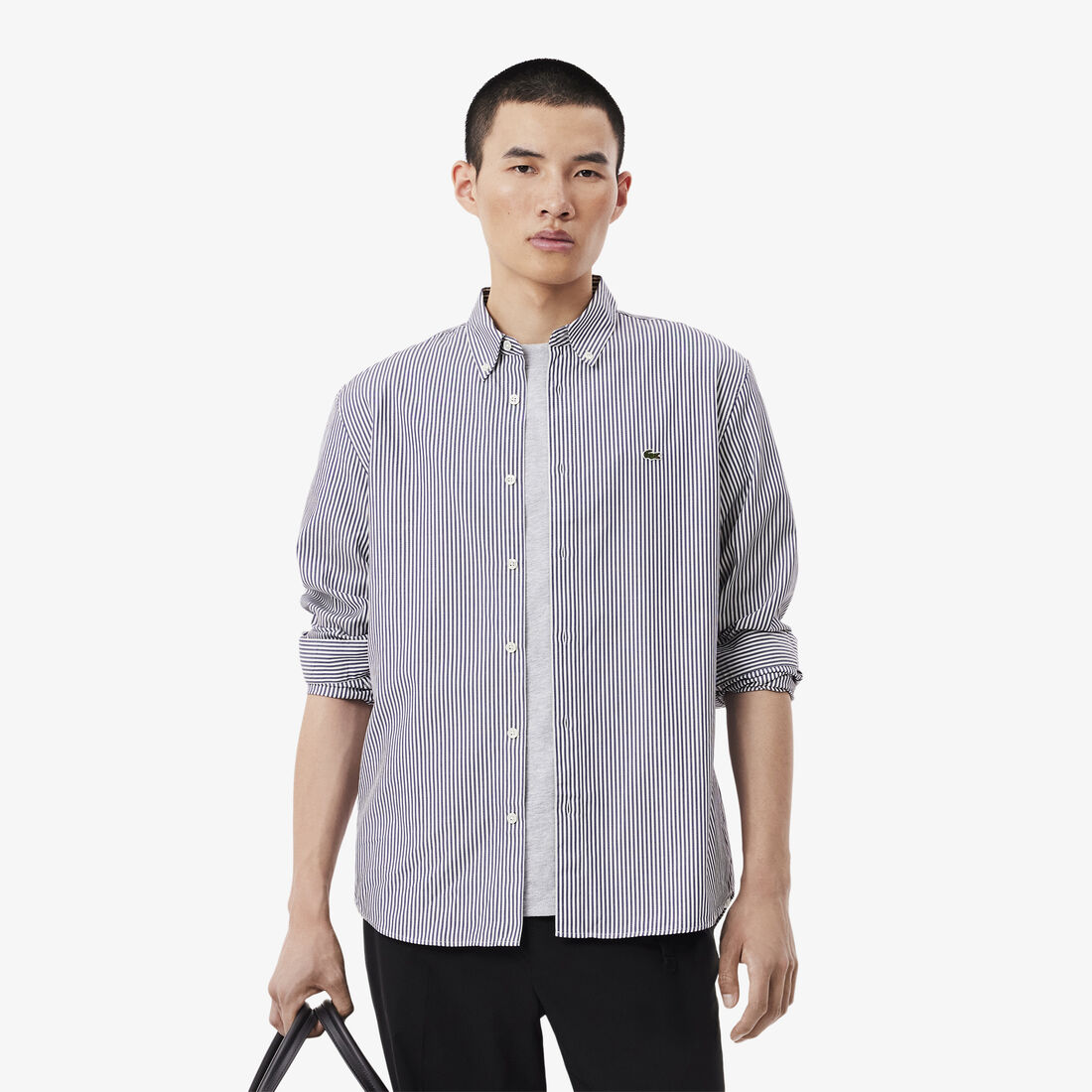 Men's Regular Fit Striped Cotton Shirt