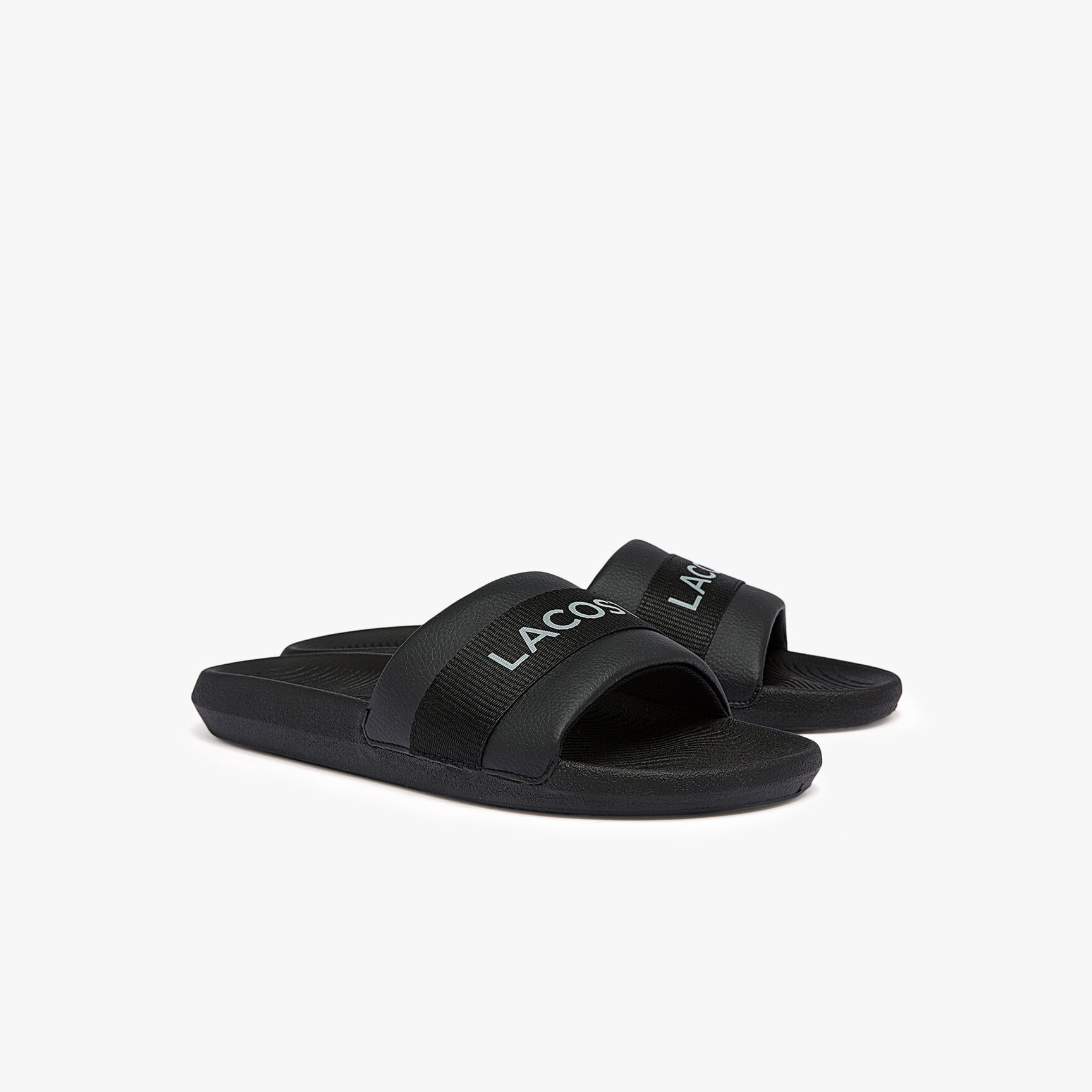 Men's Croco Slides Textile Logo