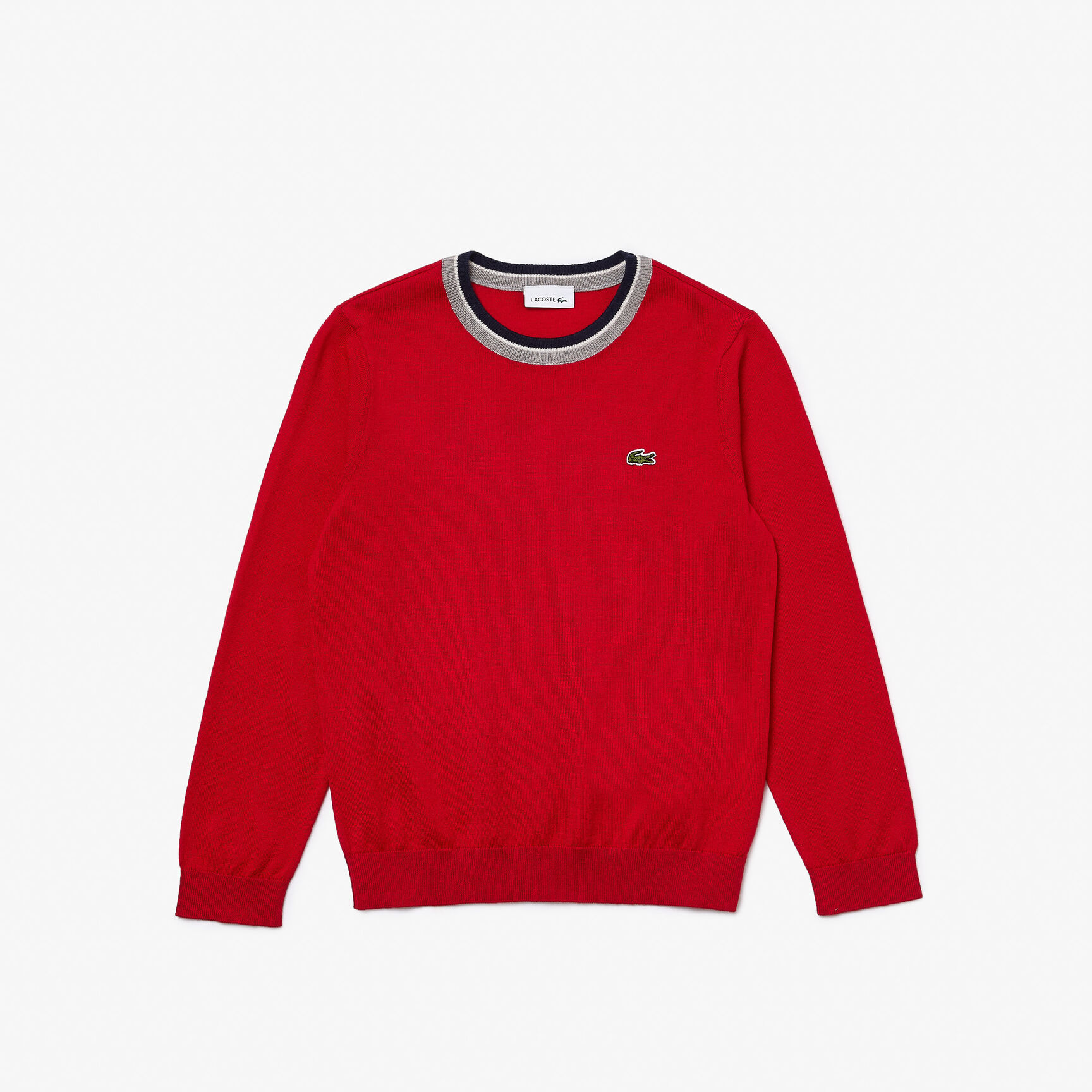 Kids' Lacoste Contrast Collar Cotton Jersey Sweater Kids' Lacoste Contrast Collar Cotton Jersey Sweater