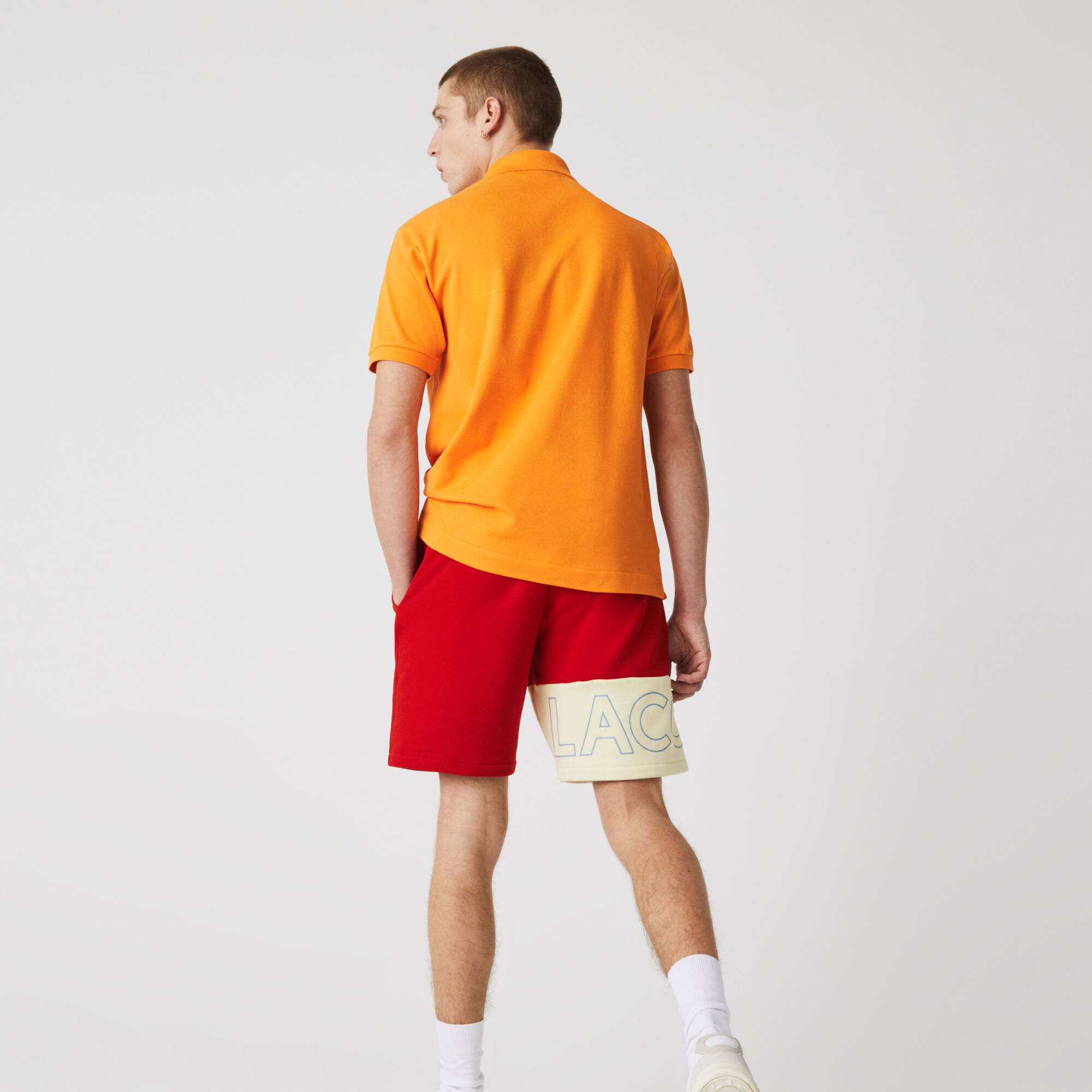 Men’s Lettered Colorblock Fleece Shorts