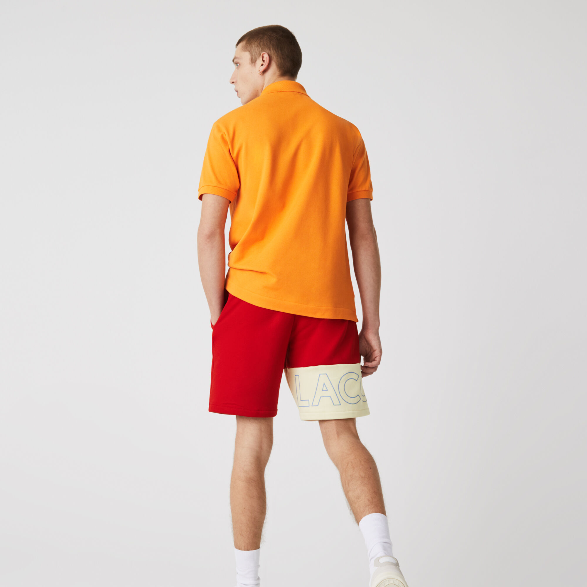 Men’s Lettered Colorblock Fleece Shorts Men’s Lettered Colorblock Fleece Shorts