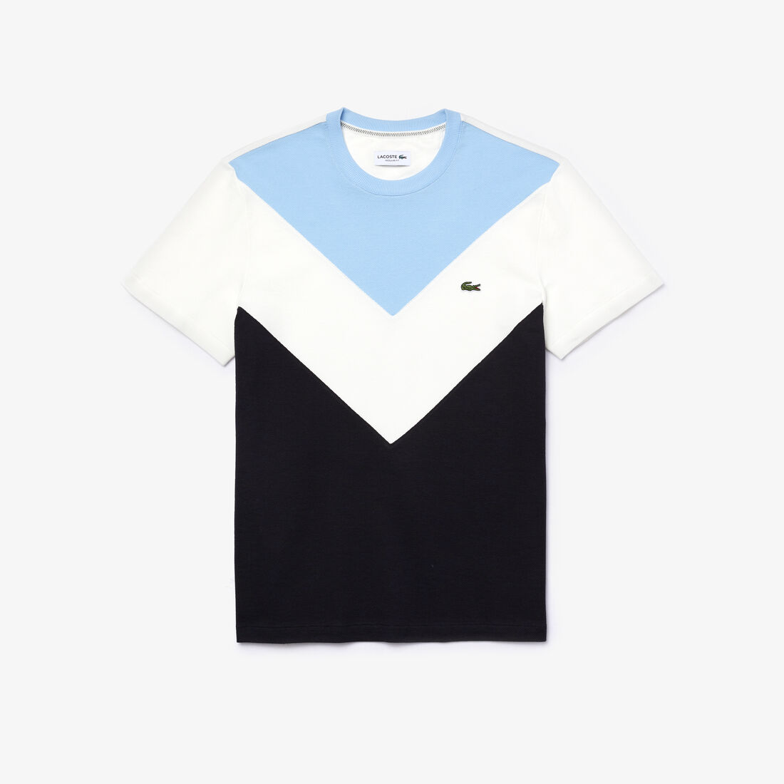 Men's Crew Neck Colourblock Cotton Piqué Blend T-shirt Men's Crew Neck Colourblock Cotton Piqué Blend T-shirt