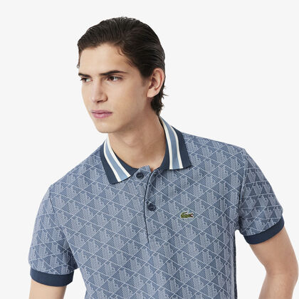 Classic Fit Monogram Jacquard Polo Shirt
