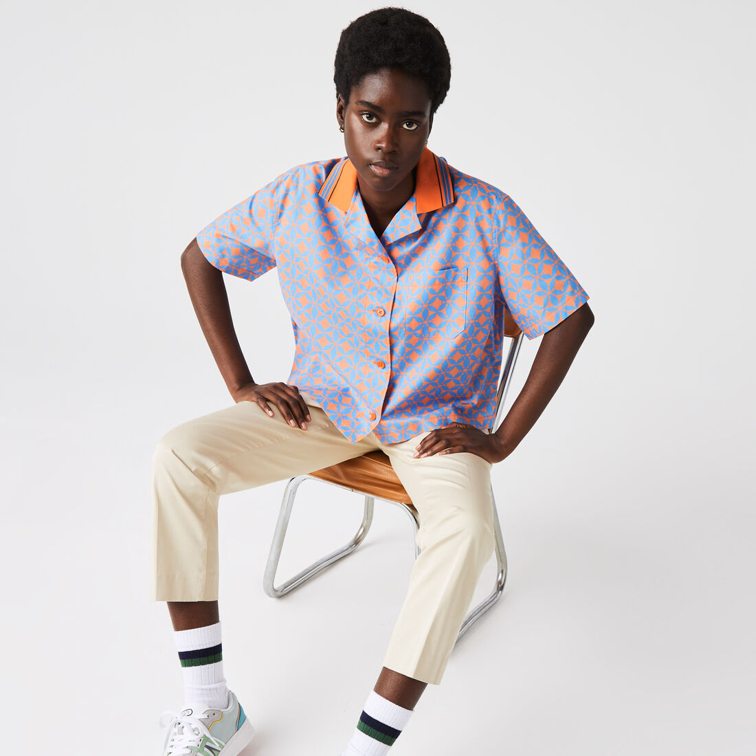 Women's Print Cotton Poplin Shirt
