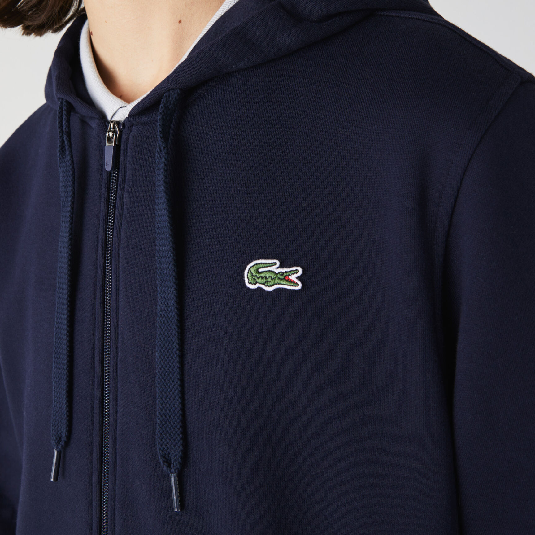 Men's Lacoste SPORT Lightweight Bi-material Hoodie Men's Lacoste SPORT Lightweight Bi-material Hoodie