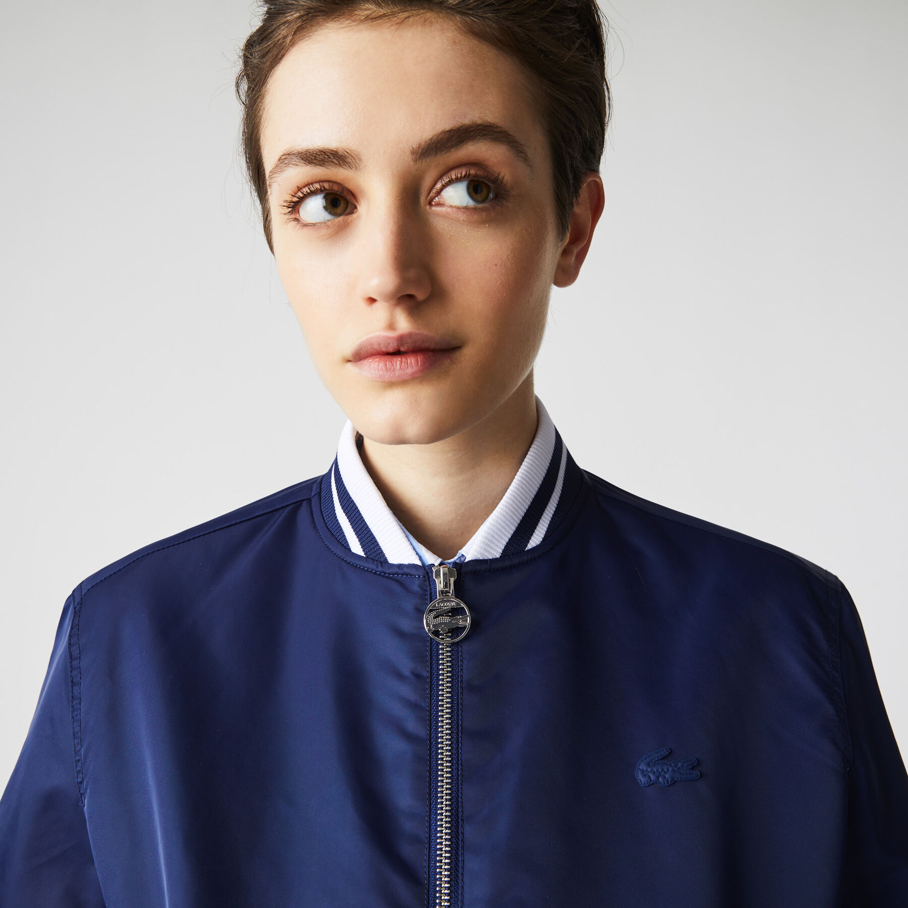 Women’s Water-Resistant Quilted Zip Bomber Jacket lacoste women s water resistant quilted zip bomber jacket