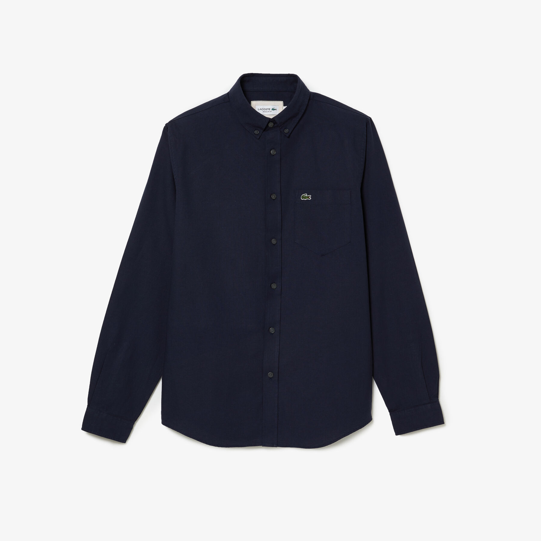men s lacoste buttoned collar oxford cotton shirt