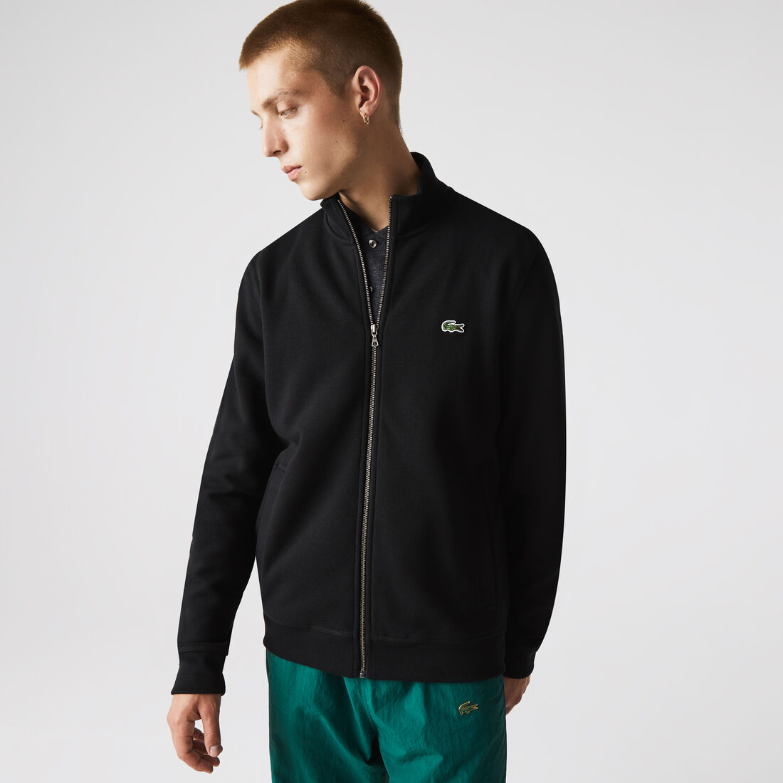 جاكيت صوف بيكيه بياقة قائمة وسحّاب للرجال جاكيت صوف بيكيه بياقة قائمة وسحّاب للرجال