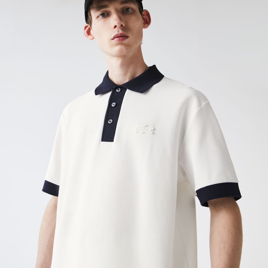 Men&rsquo;s Lacoste Loose Fit Textured Cotton Piqu&eacute; Polo