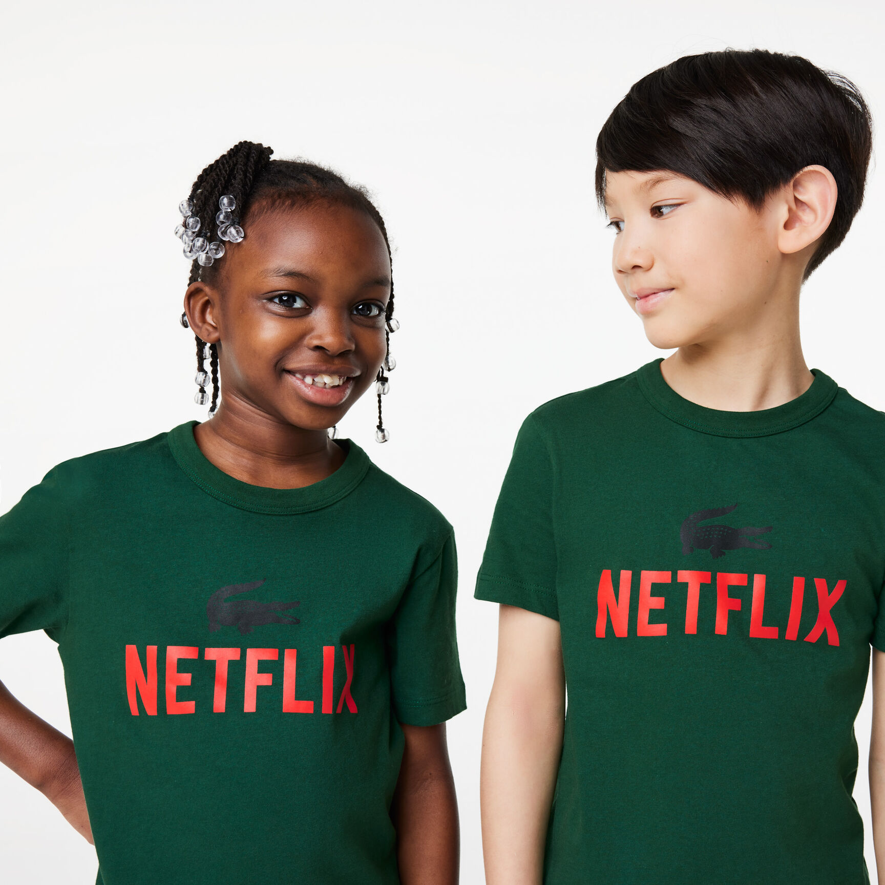 Kids' Lacoste x Netflix Organic Cotton Print T-shirt