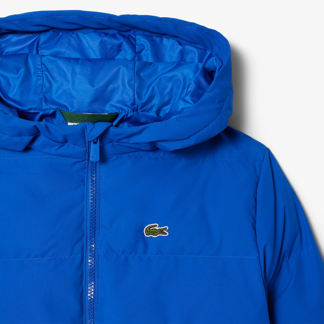 Hooded Puffer Jacket with Crocodile at the back Hooded Puffer Jacket with Crocodile at the back