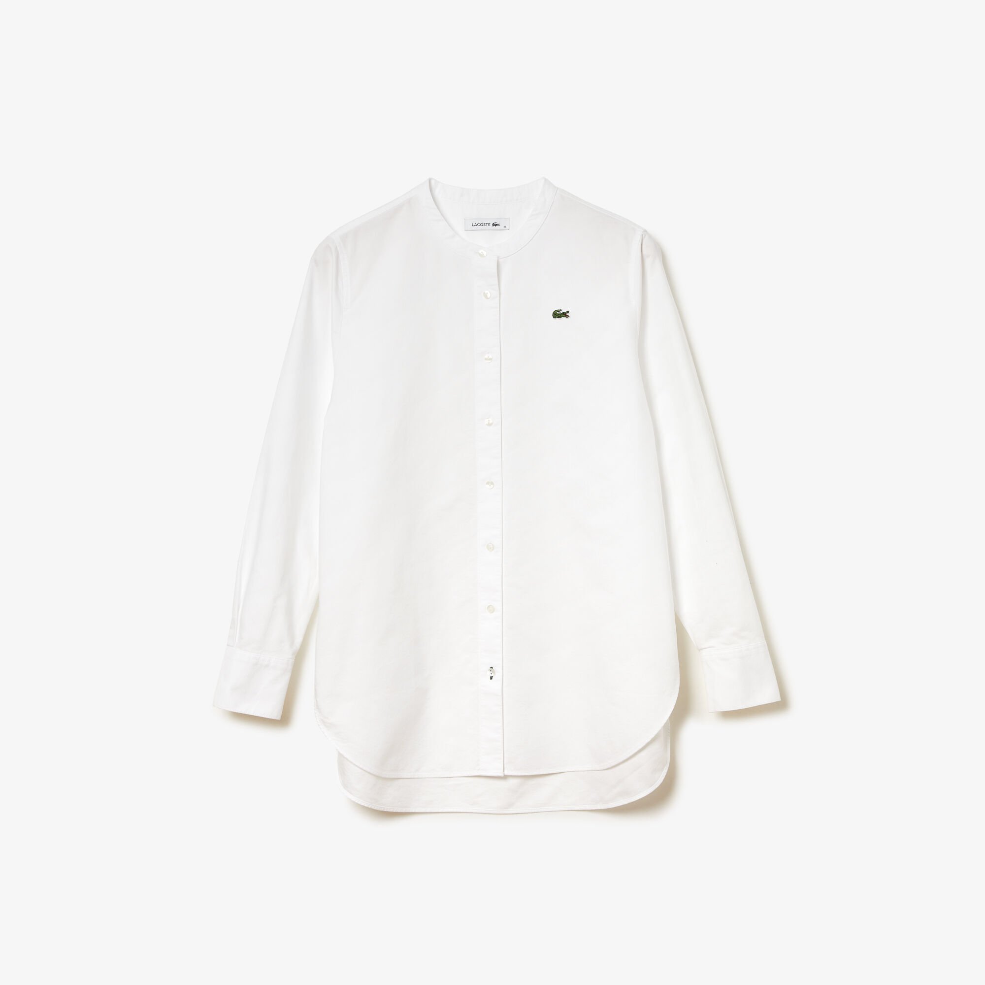 Women’s Regular Fit Mandarin Collar Oxford Cotton Shirt Women’s Regular Fit Mandarin Collar Oxford Cotton Shirt