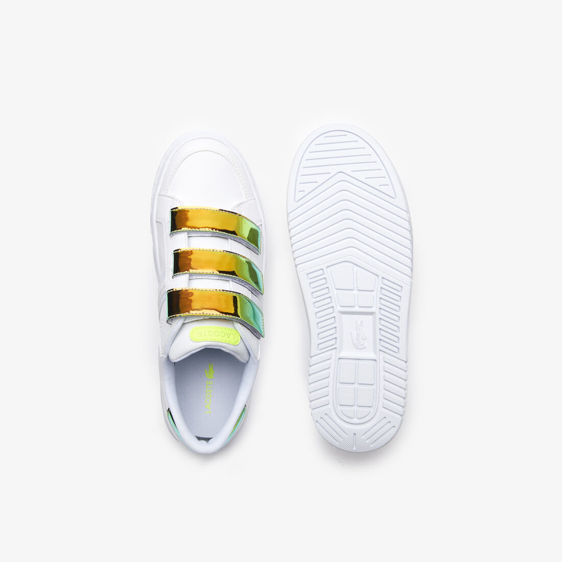 سنيكرز لاكوست L001 من خامات صناعية مقسم بألوان للرضع سنيكرز لاكوست L001 من خامات صناعية مقسم بألوان للرضع