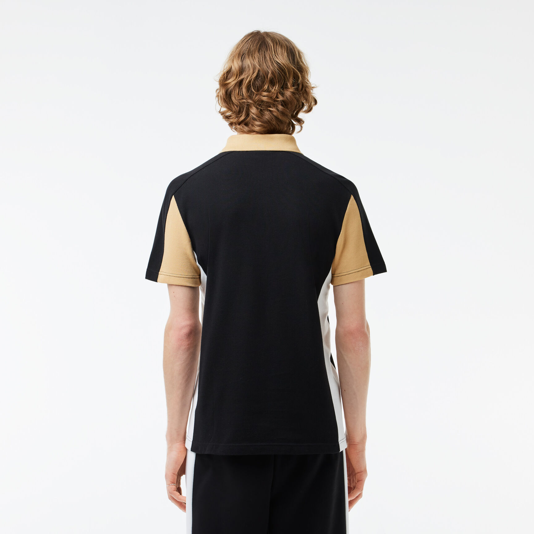 Cotton Pique Colourblock Polo Shirt