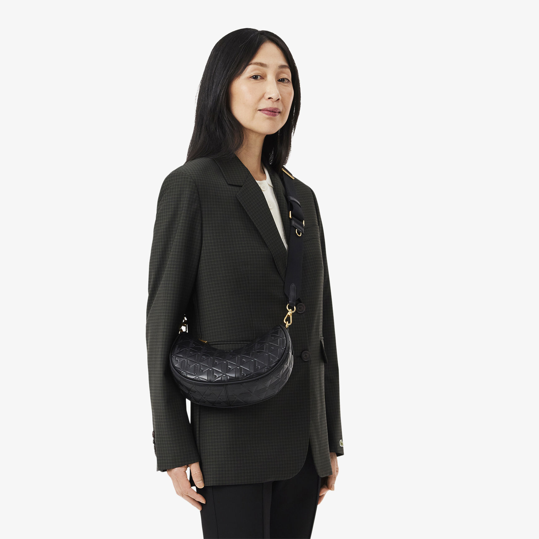 Maheki Embossed Leather Half Moon Purse Maheki Embossed Leather Half Moon Purse