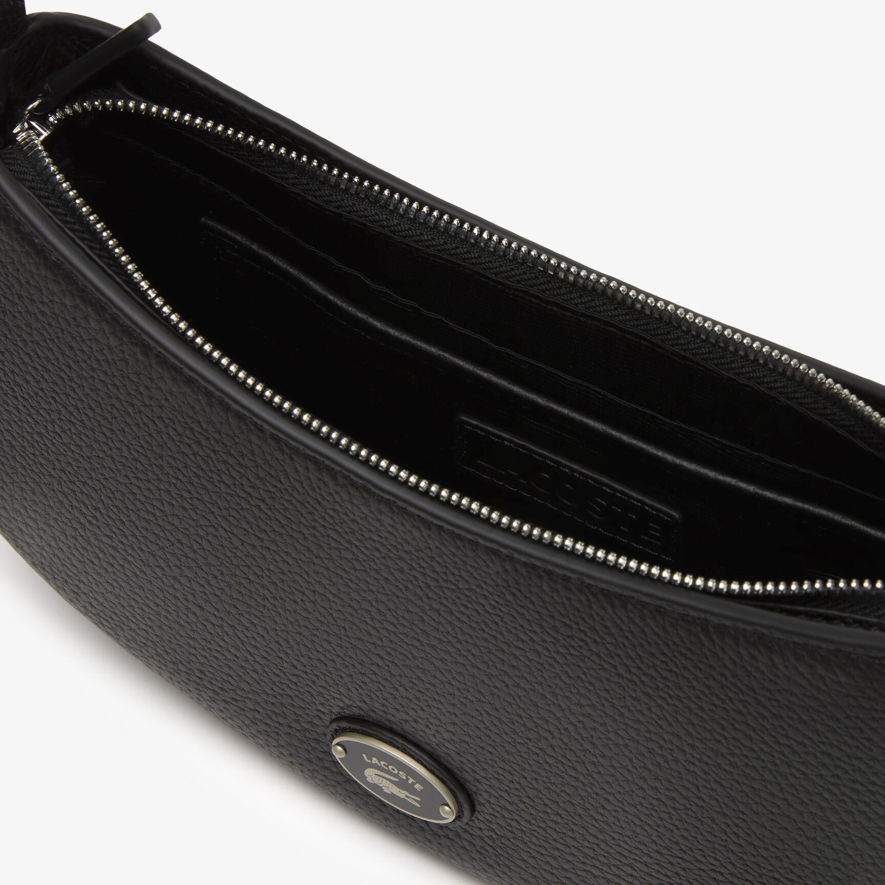 Women's Lacoste Top Grain Leather Halfmoon Bag 