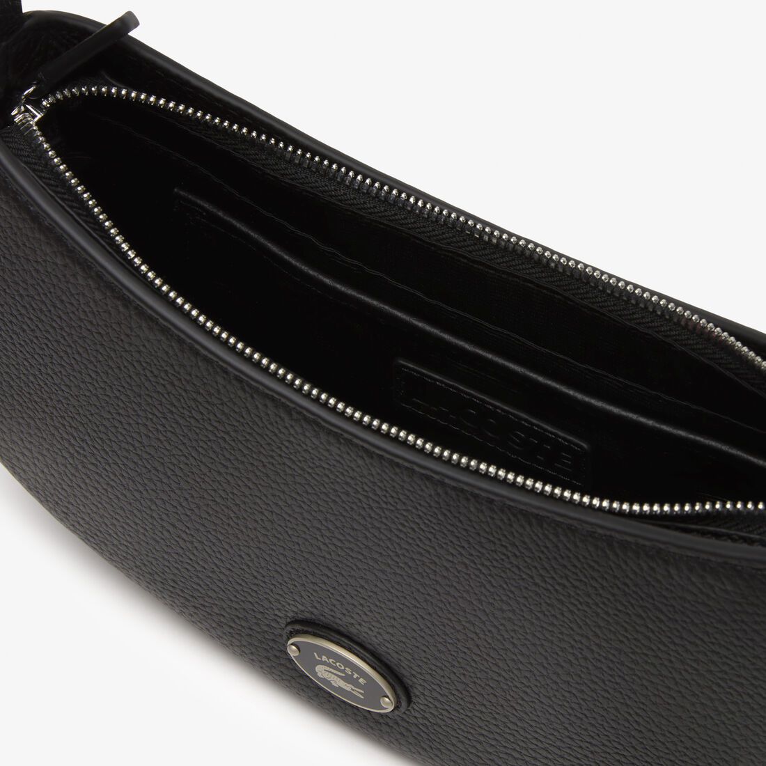 حقيبة لاكوست جلد بارز بتصميم مقوس للنساء حقيبة لاكوست جلد بارز بتصميم مقوس للنساء