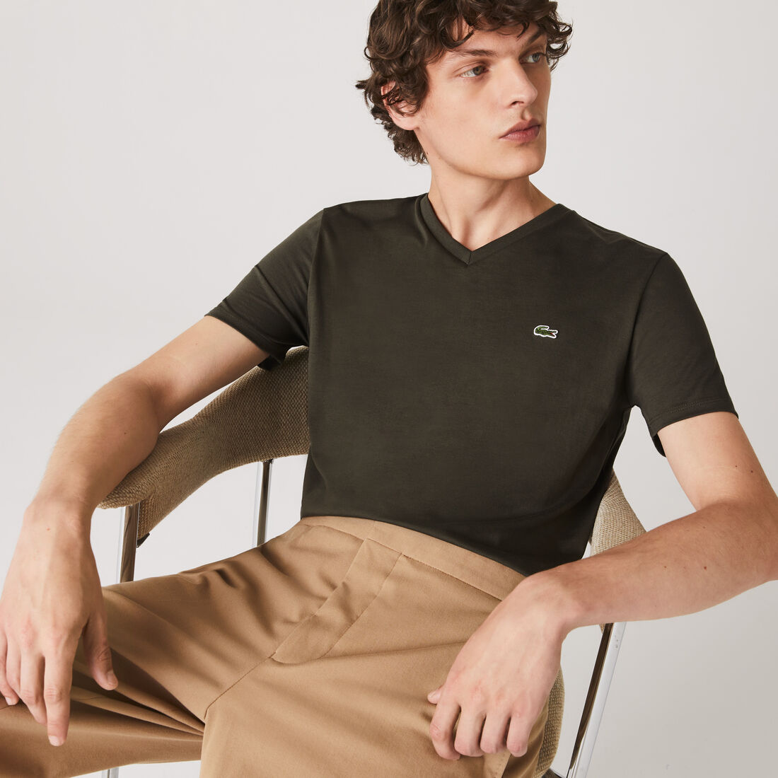 Lightweight Cotton Pima V Neck T-shirt Lightweight Cotton Pima V Neck T-shirt