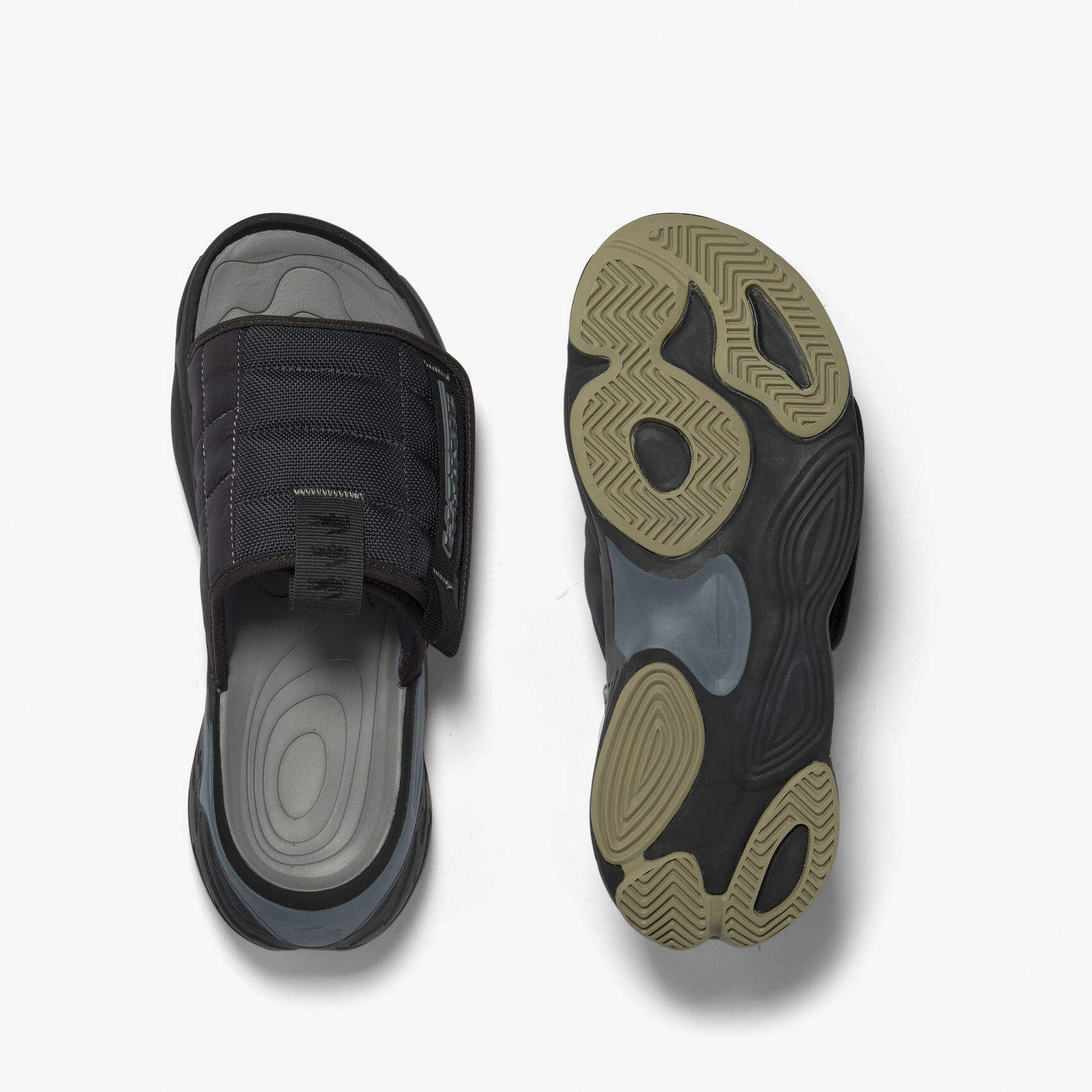 حذاء مفتوح لاكوست ايس سلايد من خامات صناعية للرجال