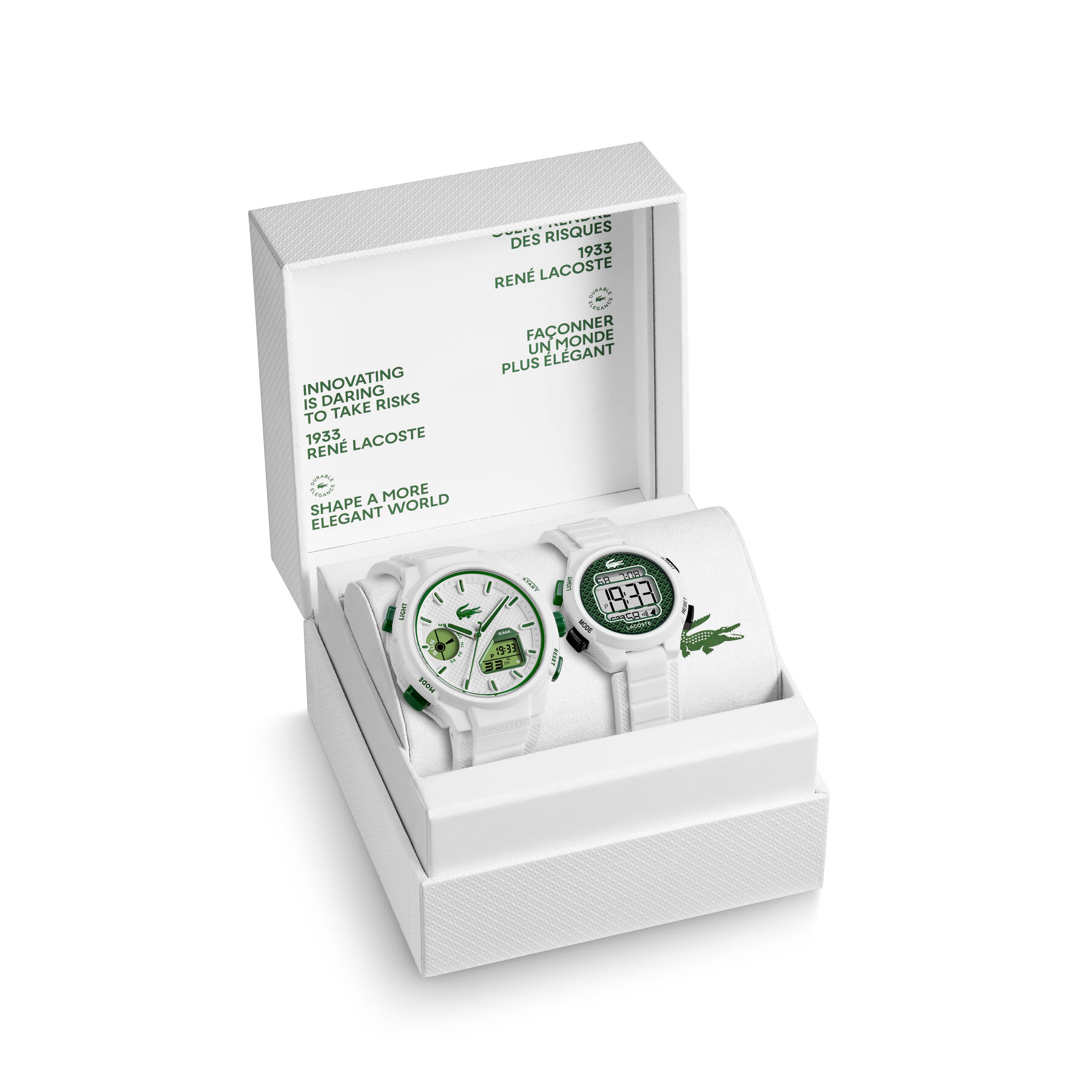 White Silicone Watch Gift Set lacoste white silicone watch gift set