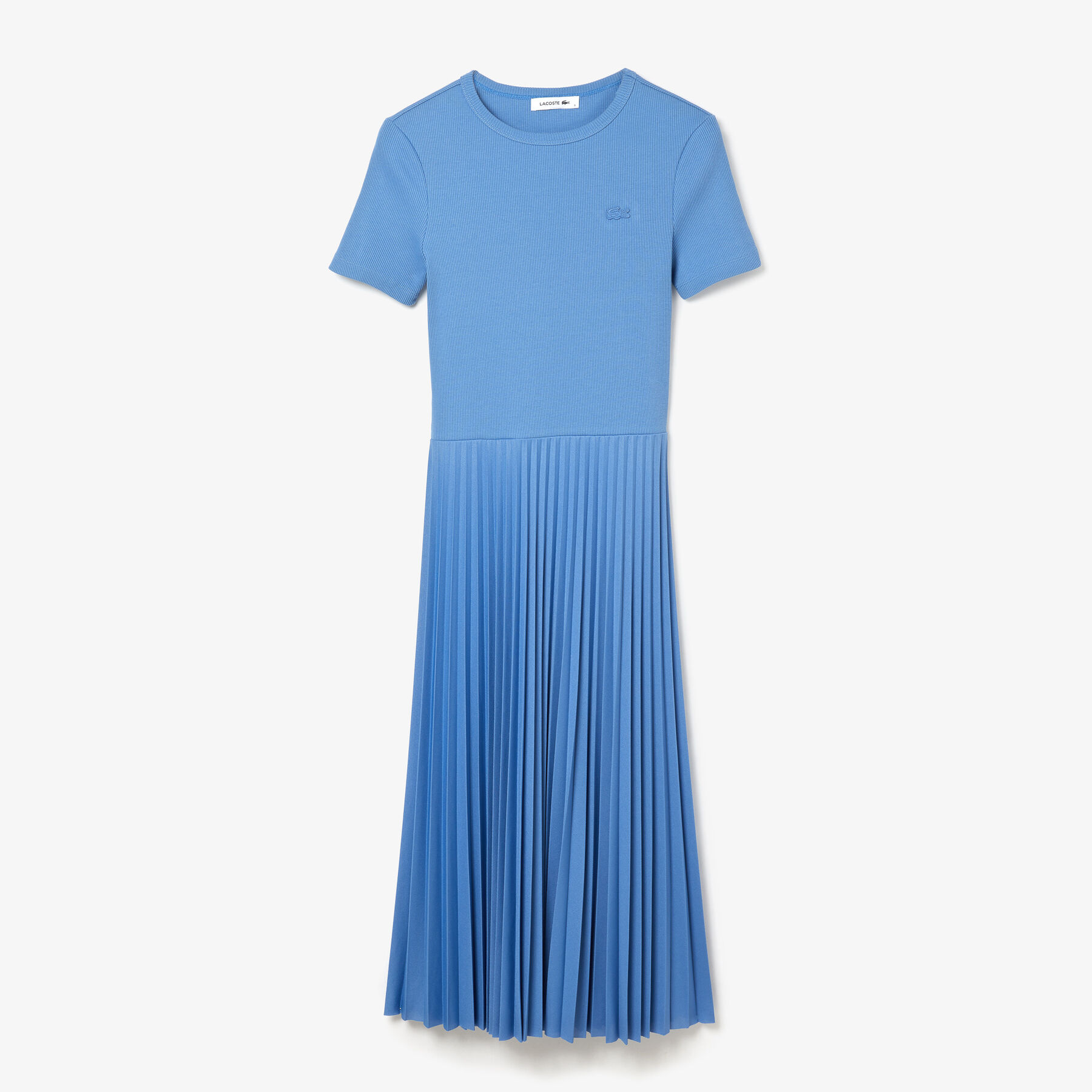 Women’s Mid-Length Textured Pleated Dress lacoste women s mid length textured pleated dress