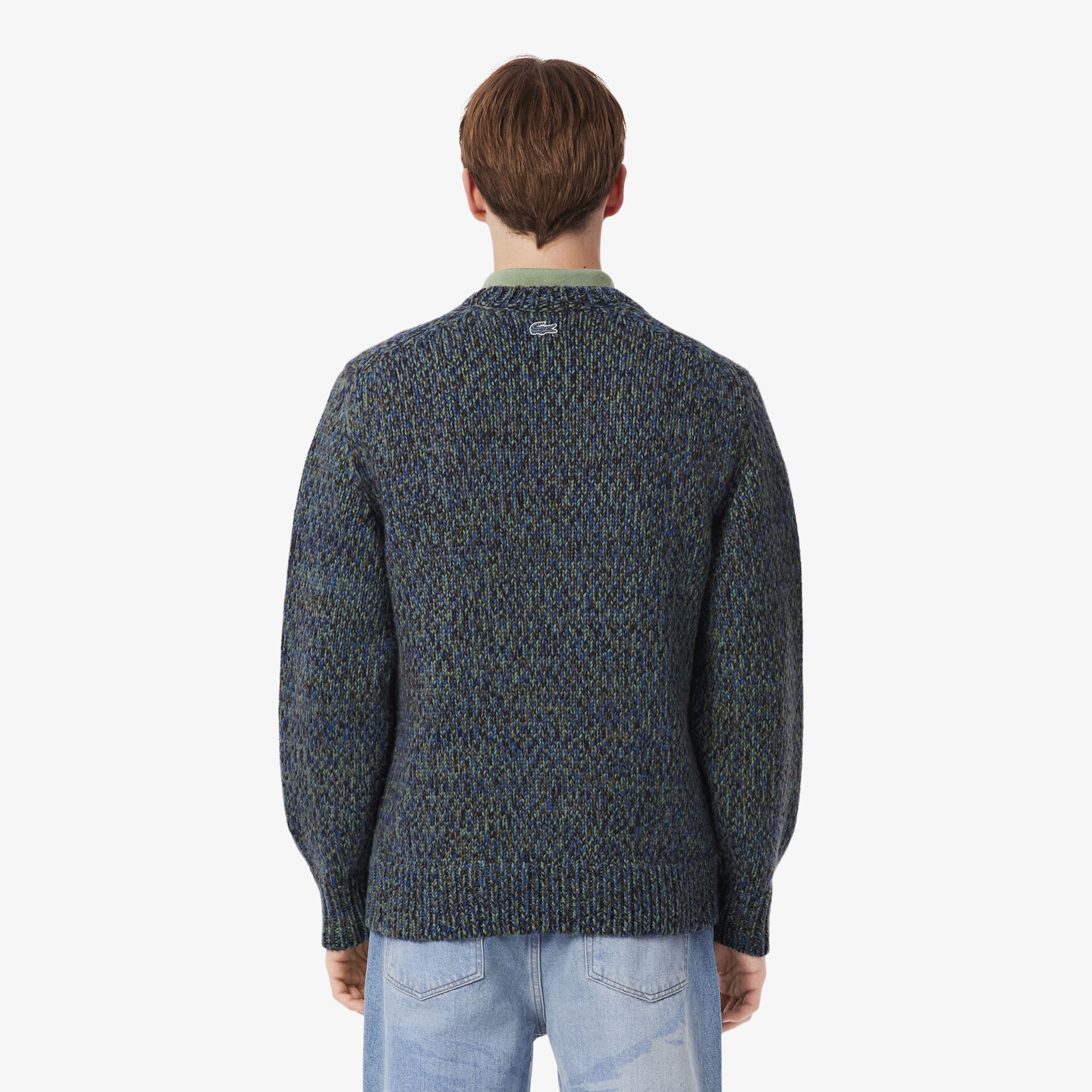 Mercerized Knit Intarsia Crocodile Sweater