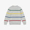 lacoste boys  coloured stripe cotton blend sweater